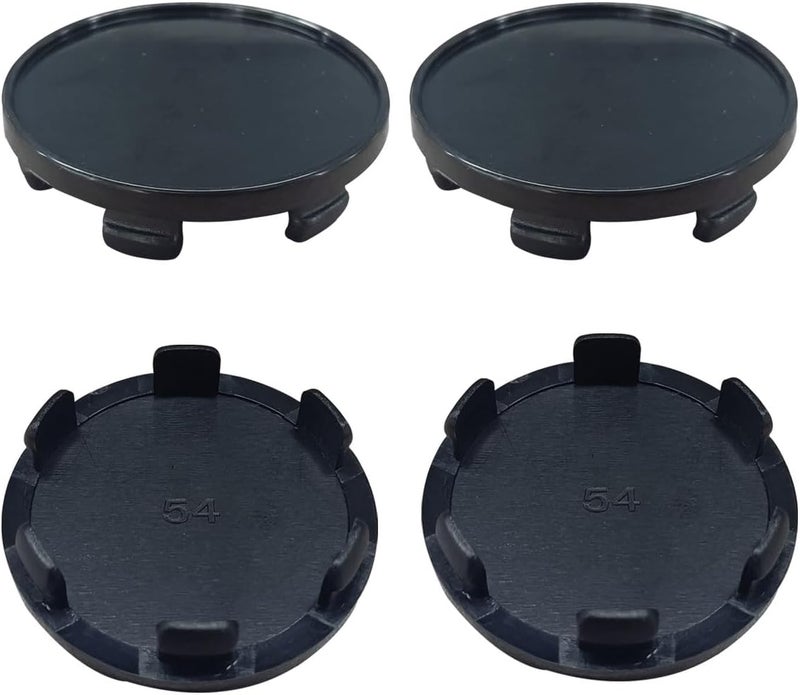 BDZMC 4PCS Wheel Center Cap, Snap-in Plastic Rim Center Hub Caps Cover, 2.12 '' (54mm) Outer Diameter, 1.85 '' (47mm) Inner Diameter, Car Accessories for Car, Truck, SUV (Black) - Image 1